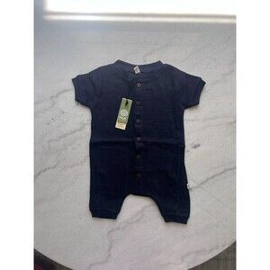 Nui Waffle Rhi Waffle Organic Romper Navy Size 3-6M